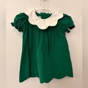 Green Dress with White Collar